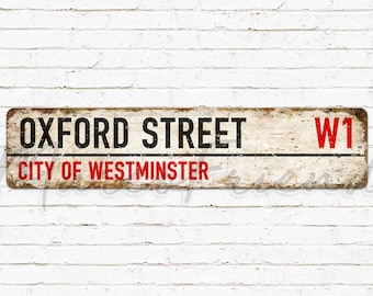 Custom United Kingdom Metal Road Sign Personalized Street Sign, Outdoor Decor