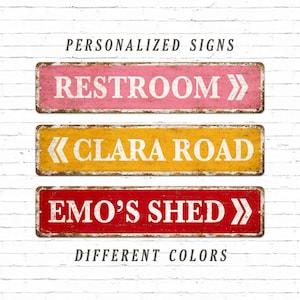 Custom Street Sign, Directional Sign, Arrow Sign, Outdoor Sign, Personalized Gifts