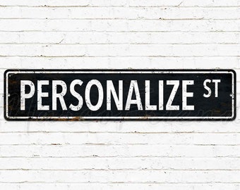 Custom Street Metal Sign Outdoor Retro Home Wall Decor Gift