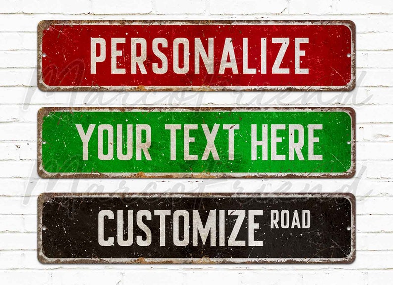 Custom Metal Road Sign Personalized Nursery Decor - Etsy