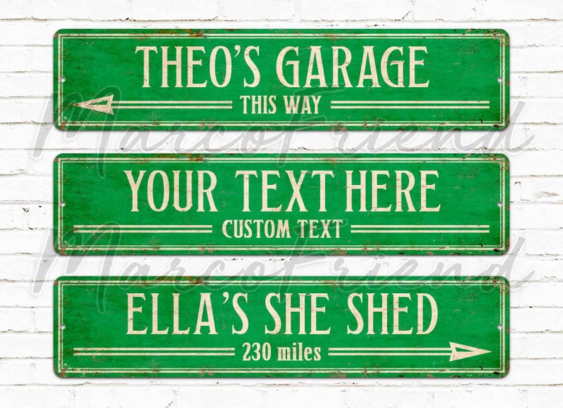 Personalized Metal Sign, Custom Text Sign, 12 Color Optional image 6