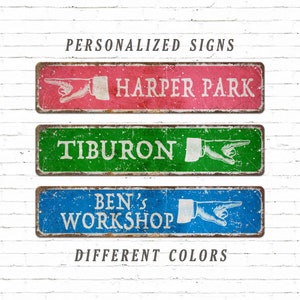 Directional Sign, Arrow Sign, Outdoor Sign, Street Sign, Custom Text, Home Decor, Personalized Gifts