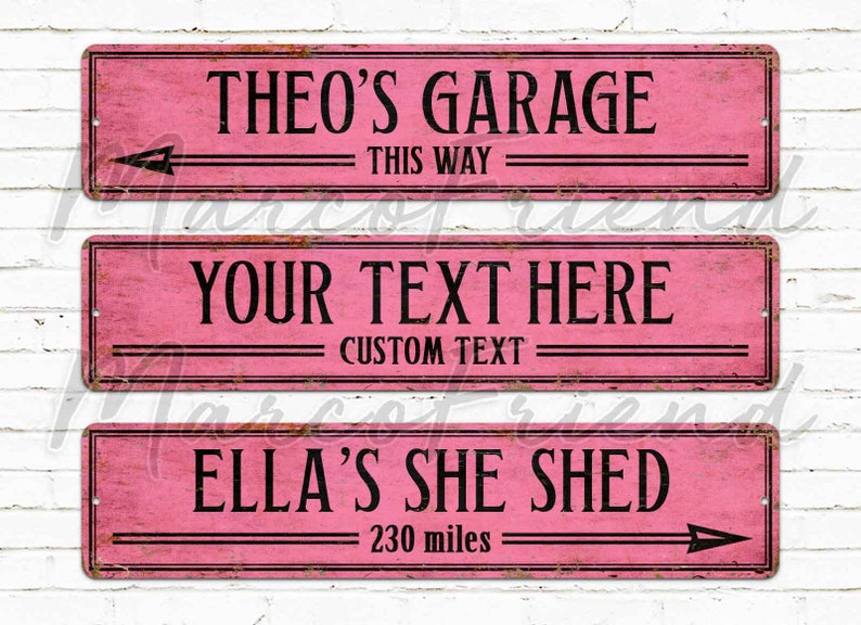 Personalized Metal Sign, Custom Text Sign, 12 Color Optional image 8