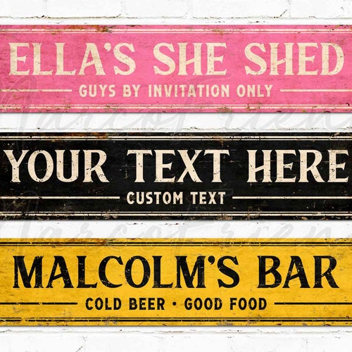 Custom Metal Sign Personalized Gifts Wall Art Wall Decor Etsy