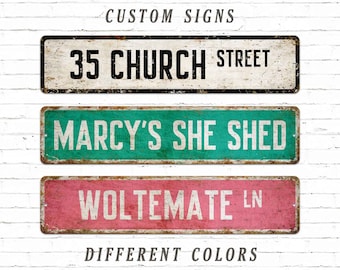 Custom Metal Road Sign Personalized Nursery Decor
