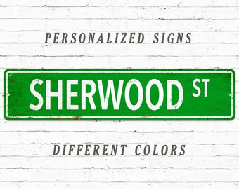 Custom Metal Street Sign Personalized Road Sign, Home Decor