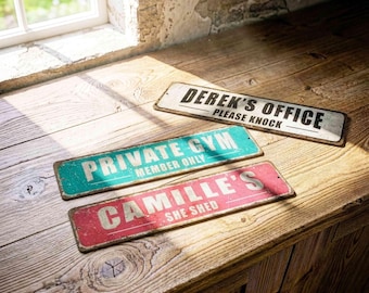Personalized Metal Sign Custom Text Aluminum Wall Decor for Indoor Outdoor Use
