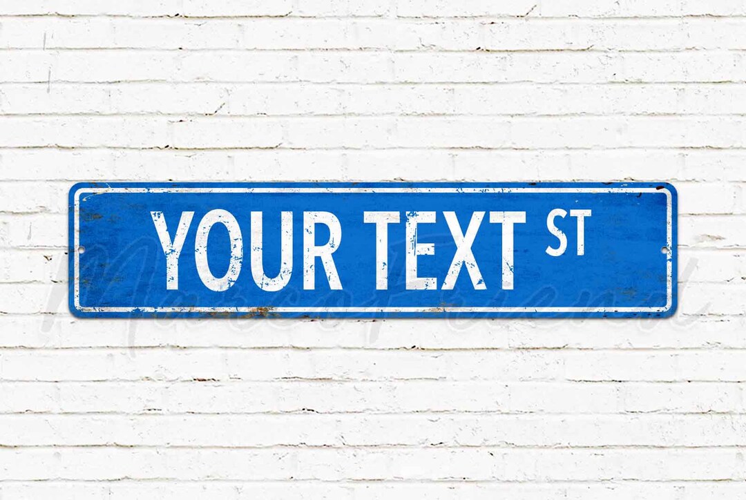 Custom Road Sign, Metal Street Sign Etsy