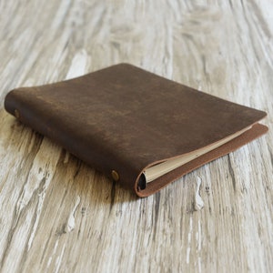 Carnet de notes simple personnalisé à 6 anneaux A5/A6/A7, classeur rechargeable en cuir, carnet de voyage, carnet de croquis