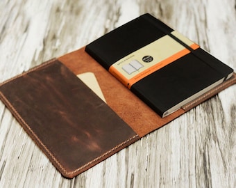 Personalized Refillable Leather Journal cover for Moleskine XL, field notes cover leather  / Cahier / Volant Journal - 305