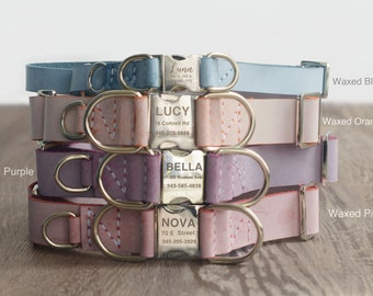Collier pour chien en cuir personnalisé, collier pour chien en cuir gravé, collier pour chien en cuir, collier pour chat personnalisé, collier pour chat en cuir
