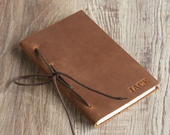 Personalized leather journal, Personalized sketchbook, genuine Leather refillable journal, Travel Notebook, free personalization- 1001