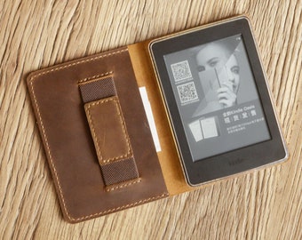 Personalized Leather Kindle Paperwhite case 11th gen, Kindle Paperwhite cover, Kindle Fire 7 12th case, Kindle oasis Ebook cover K01-3/4