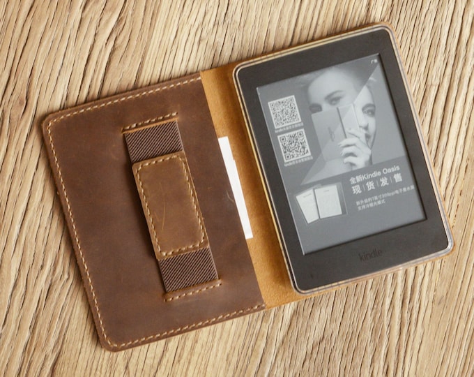Personalized Leather Kindle paperwhite 12th 11th gen generation case cover , full grain leather cover case for All new kindle 2024