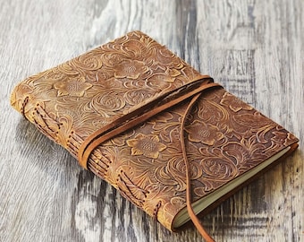 Personalized leather bound Journal for women, thick 256 Pages, Lined Paper Diary for Writing, Drawing, Sketchbook, and Travel Notebook