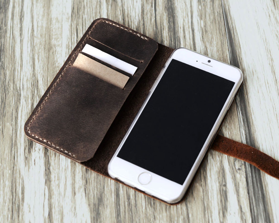 Iphone 6 Wallet Case Leather Iphone 6 Plus Case Engraved Etsy