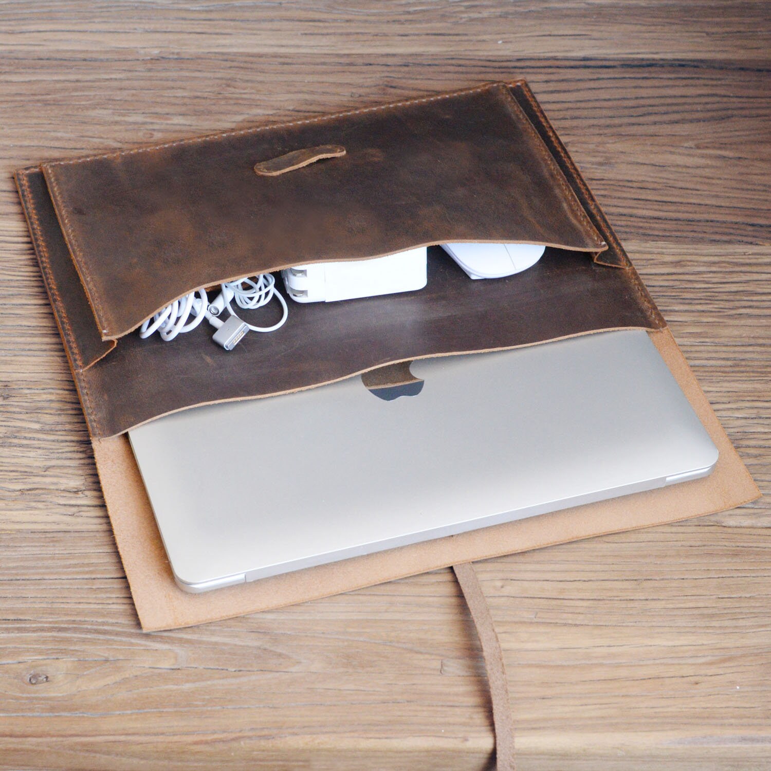 Handmade Leather Macbook Sleeve Case for New Macbook Pro 13 | Etsy