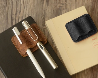 Pen Loop for Notebook Retro Leather Traveler Journal Notebook Pencil Holder with Metal Clip