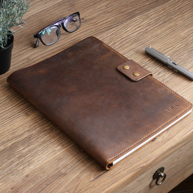 Personalized Leather Portfolio 8.5 X 11 Padfolio A4 Letter Etsy