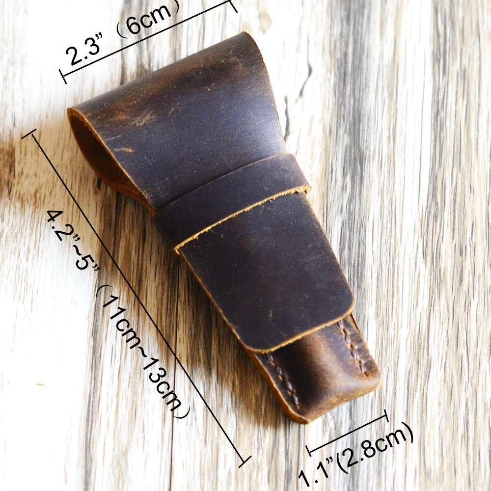 Traditional Razor Case Personalized Genuine Leather Protective & Travel Case for Handled ...