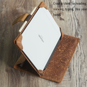 Personalized Leather reMarkable 2 Folio with Pen Holder, Top Quality Genuine Leather, reMarkable 2 Folio Organizer K07 image 5