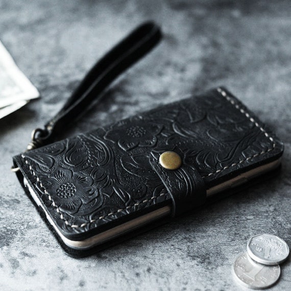 Iphone 13 13 Mini 13 Pro Max Iphone 12 12 Pro Max 12 Mini 11 11 Pro Max Xs Max Xr Case With Wristlet Strap Wallet Case Black