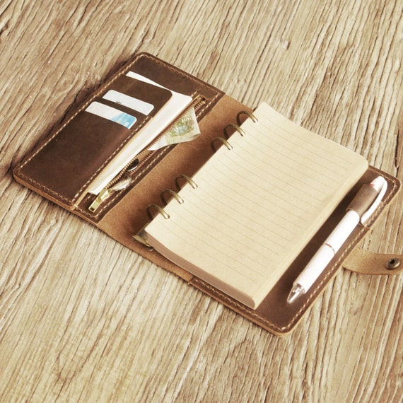 Personalized A6 / A5 6 Ring Leather Refillable Planner Binder - Etsy