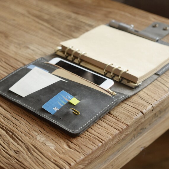 Standard Gr/ö/ße braun Nachf/üllbar Leder Tagebuch Reisende Notebook 11 x 21cm Tagebuch mit 5 Eins/ätze Stiftehalter und Binder Clip