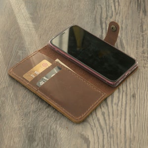 Étui en cuir véritable pour Google Pixel 9, 9 pro, 9 Pro XL, 8A, 8 Pro, pixel 7 Pro, google pixel 6A (cuir marron rustique)