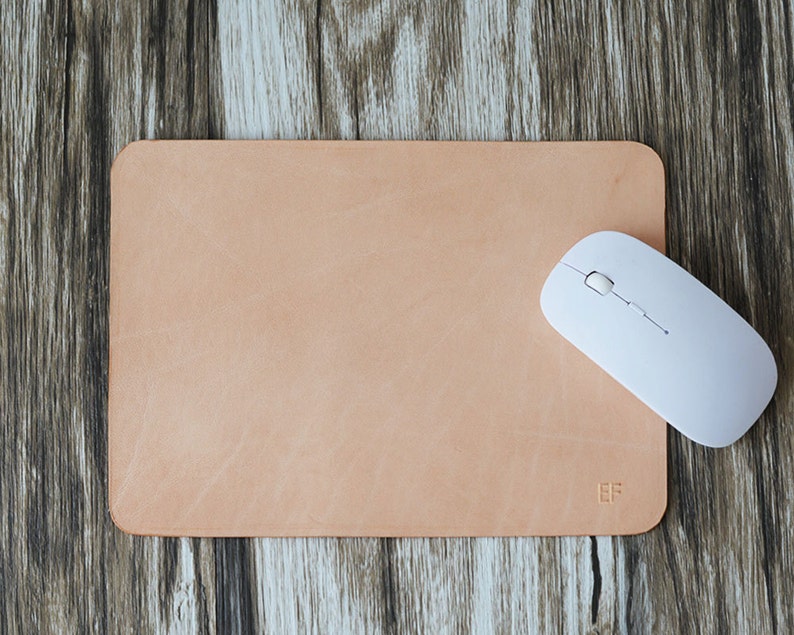 Leather Mouse Pad Mouse Pad Leather mousepad Monogram Etsy