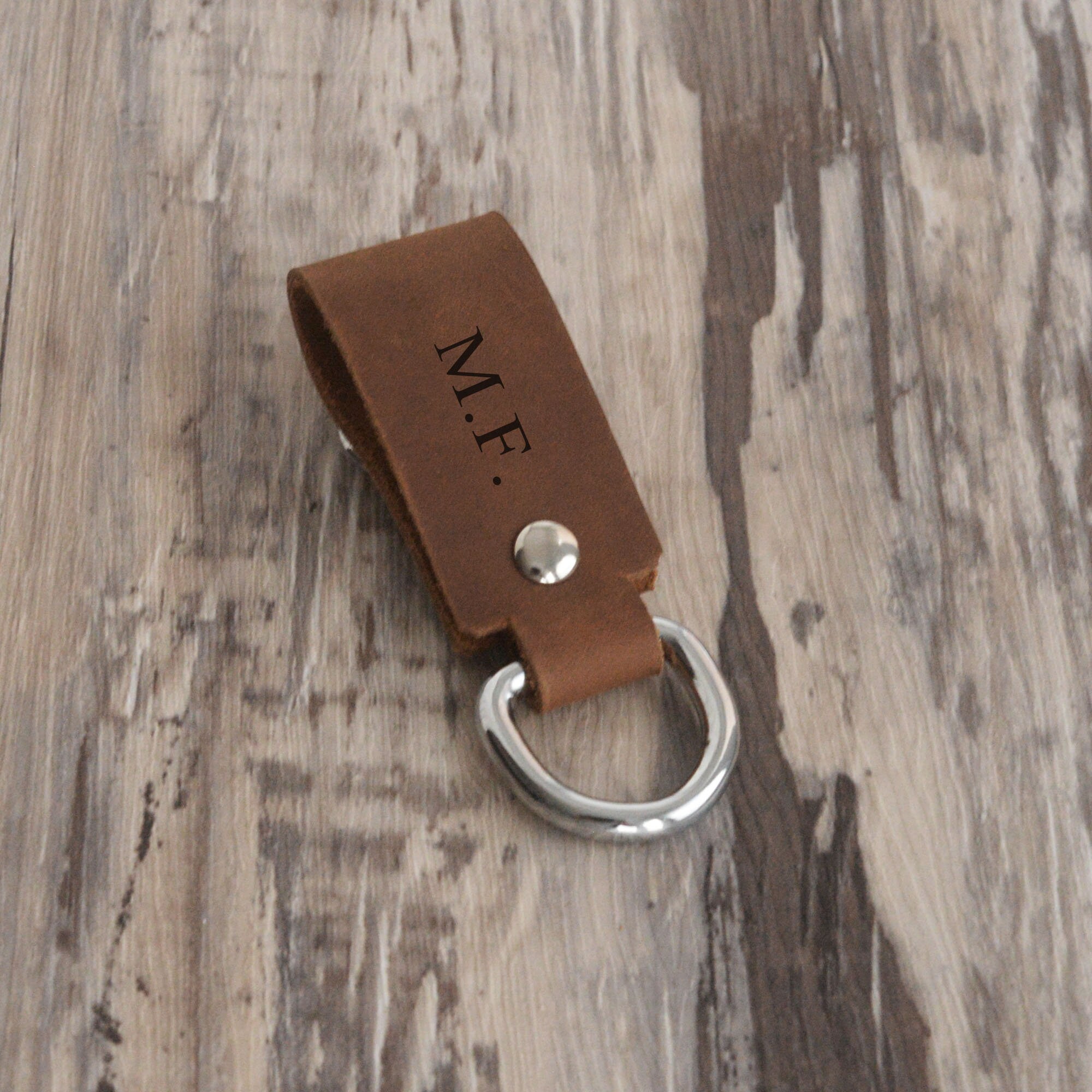 Personalized Leather Strap Keychain Holder Belt Loop Heavy Etsy