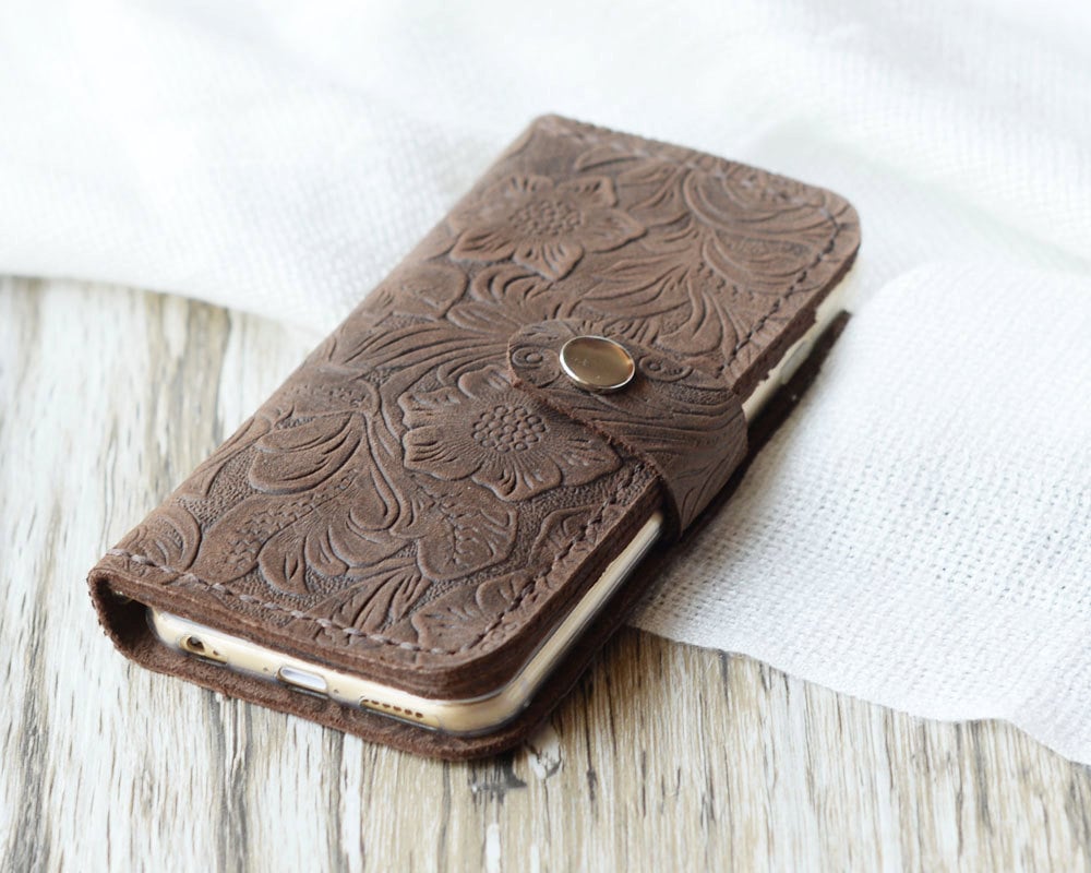 Black Emboss LV Wallet iPhone Case