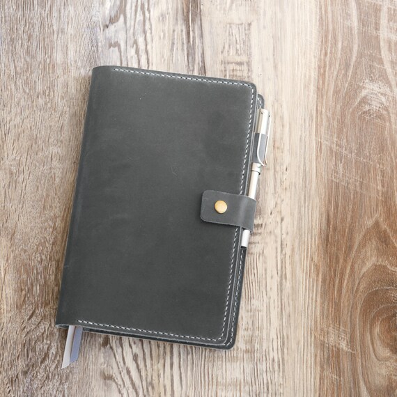Midnight Vegan Leather - DELUXE Big Planner Folio - Happy Planner