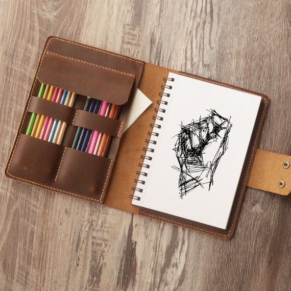 Personalized Leather Sketchbook Cover A5 5.5x8.5, Artist Gifts, Sketch  Notebook, Sketch Journal -  Denmark