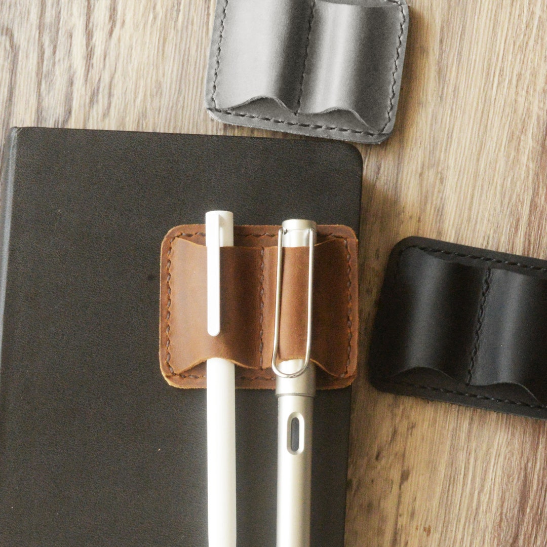Personalized Leather Journal Pen Holder Clip Planner Pen Loop Pen Personalized Leather Journal Pen Holder Clip Planner Pen Loop Pen
