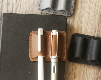 Personalized Leather Journal Pen Holder Clip, Planner Pen Loop, Pen Organizer, student gifts