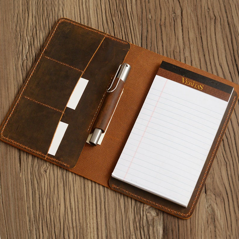 Personalized Leather Notebook Journal Refillable 5x8 Legal Etsy