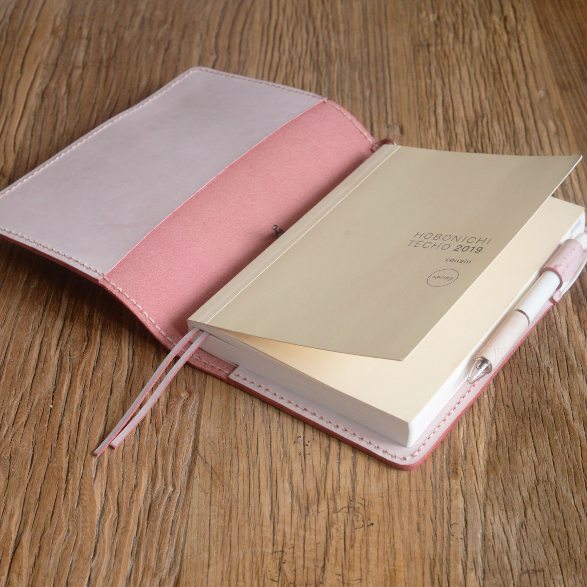 Hobonichi A5 / A6 Cousin Cover Hobonichi Techo Cousin Cover With Book Marks  and Pen Loop Waxed Veg Leather 310H-A5/6 