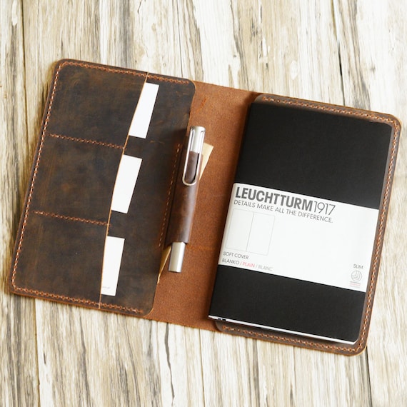 Personalized Leather Leuchtturm 1917 cover, Medium A5, journal cover for Leuchtturm1917 A5 JOTTBOOK ,306-3