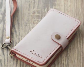 Personalized iPhone Wallet for women, Leather iPhone 17 Case, iPhone 17 Pro Max, iPhone 17 Pro, iPhone 17e, iPhone 17 Air, gift for her