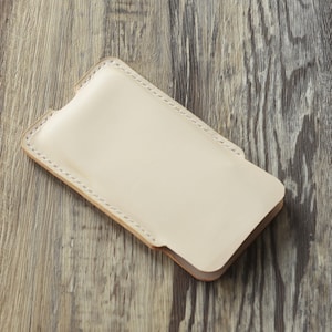 Personalized Leather iPhone sleeve case pouch holster, gift for him her, iPhone 16 Pro Max Plus iPhone 16e iPhone 15 iPhone 14 sleeve case