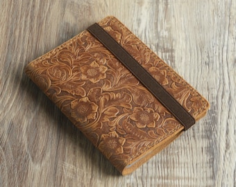 kindle paperwhite case 12th gen, 11th gen, All new Kindle cover, Kindle Oasis case, Tooled Leather,  Ebook cover K01-3/4