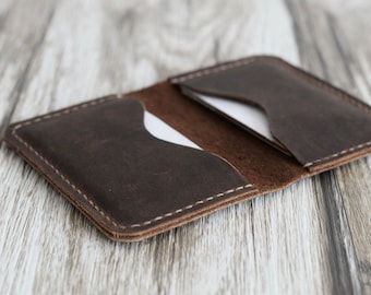 Fabrik-Sekundenverkauf- Personalisierte Leder Geldbörse, Visitenkartenetui, Distressed Leder, Herren Geldbörse, Karte Geldbörse, schlanke Geldbörse