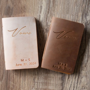 His or her vow books, Custom vow books, personalized Gift for bride and groom, Vow booklets for your wedding or elopement