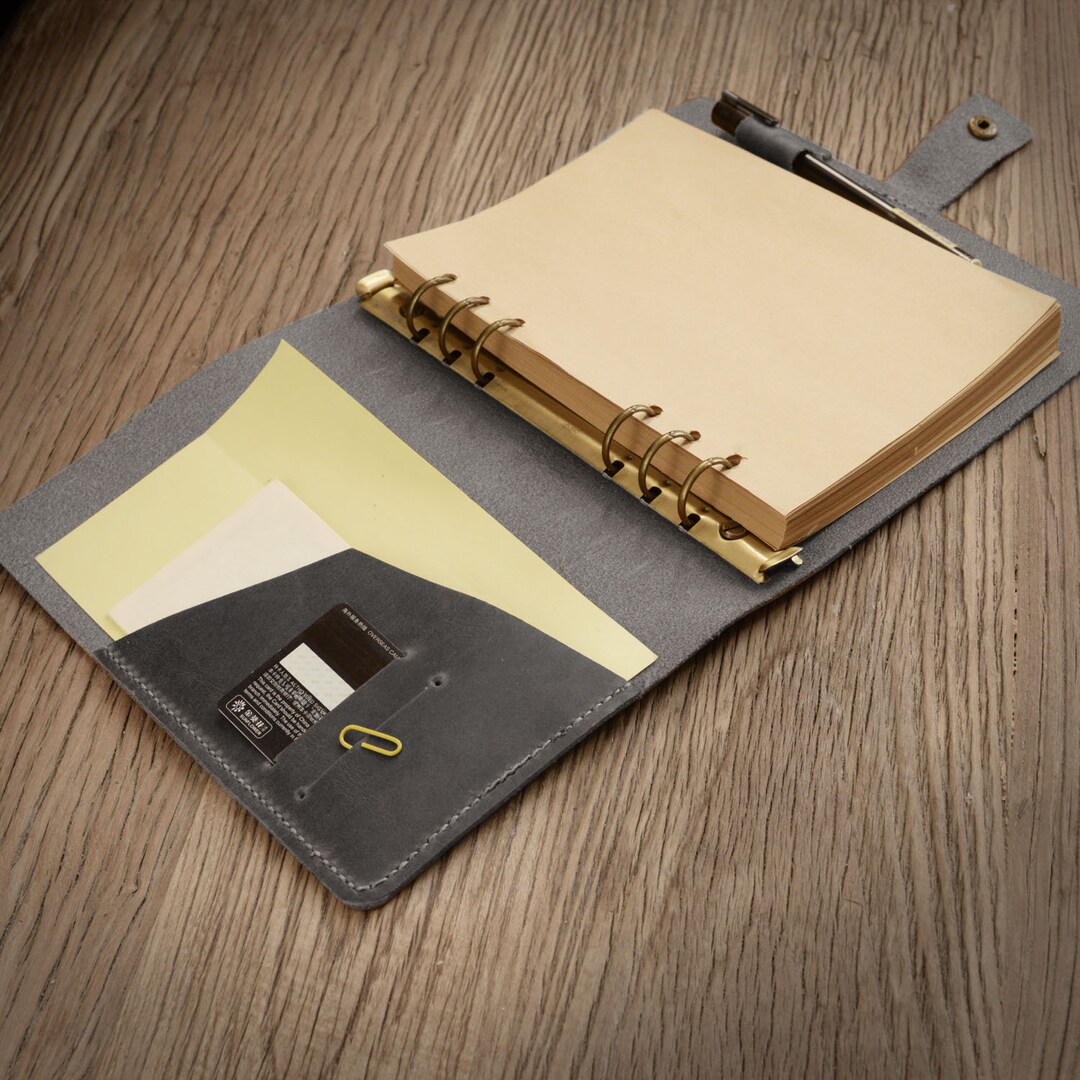 Personalized A5 Leather Binder Notebook / A6 Leather Organizer Planner