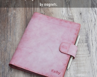 Leather Folio fit for reMarkable 2, reMarkable Paper Pro with Pen Holder,  Top Quality Genuine Leather Folio Organizer - K07