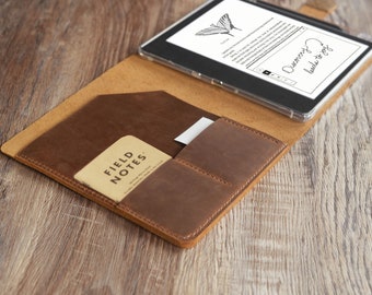Kindle Scribe 10.2用パーソナライズレザーケース、内蔵スタンド