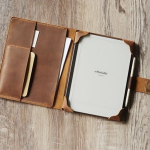 Personalized Leather reMarkable 2 Folio with Pen Holder,  Top Quality Genuine Leather,  reMarkable 2 Folio Organizer - K07