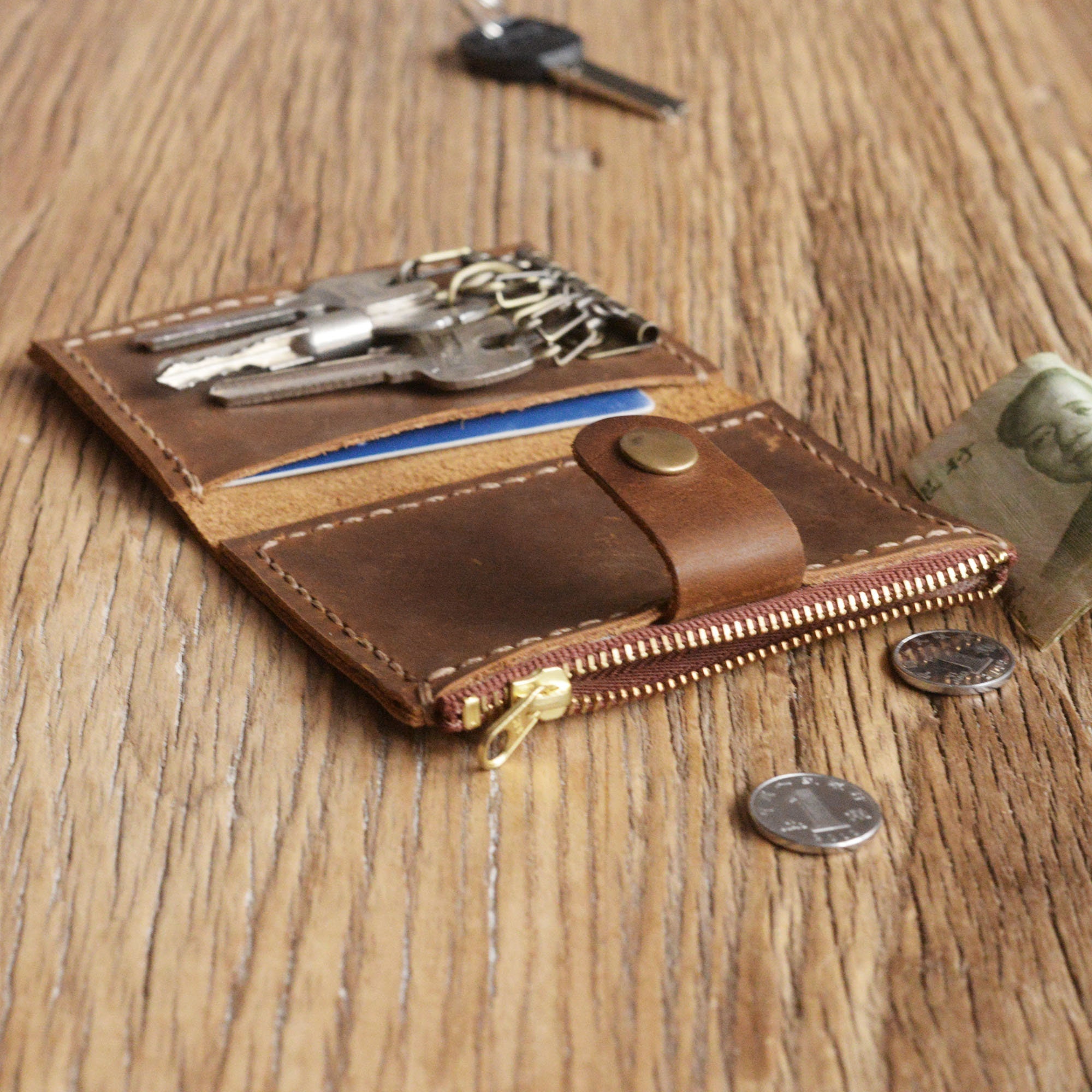 Personalized Leather Key Case Wallet / Key Holder Wallet / Etsy