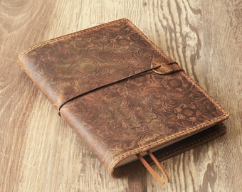 Hobonichi A5 / A6 Cousin Cover Hobonichi techo cousin cover with Book Marks and Pen Loop - Distressed Brown - 310H-A5/6
